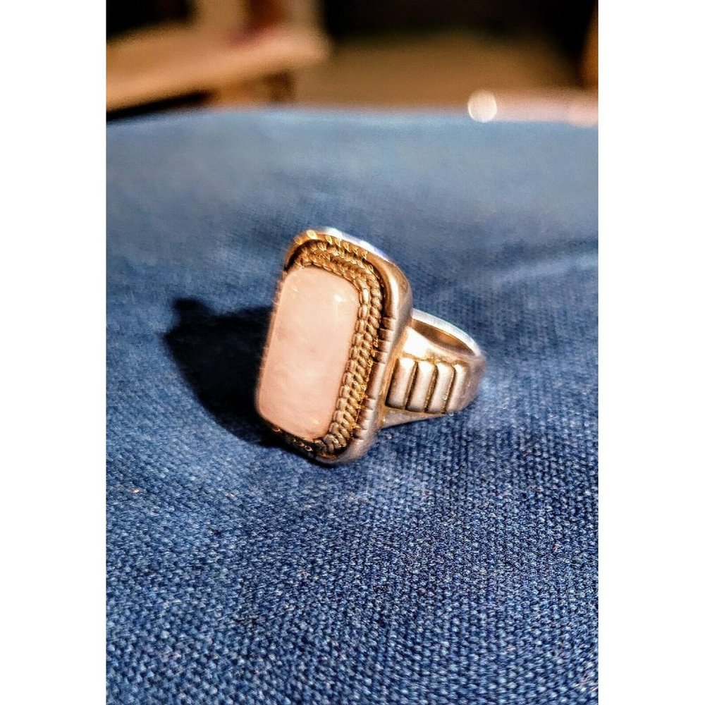 Women's Marropino Marganite Cushion Ring Size 9 Black Oxidized Silver Tone LC-03